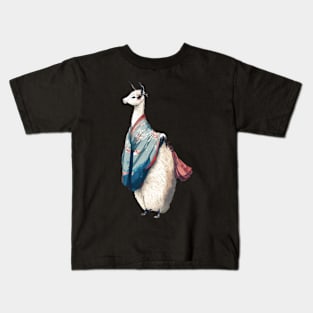 Llama in Cultural Attire Kids T-Shirt